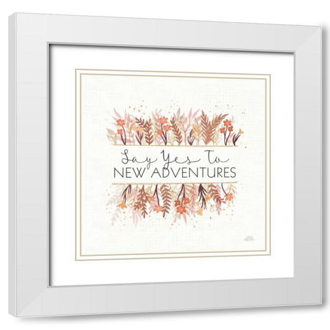 Desert Blooms II White Modern Wood Framed Art Print with Double Matting by Marshall, Laura