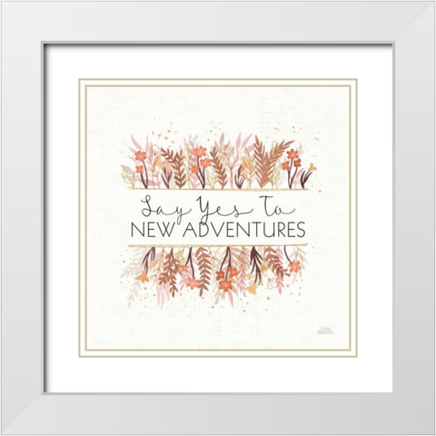 Desert Blooms II White Modern Wood Framed Art Print with Double Matting by Marshall, Laura