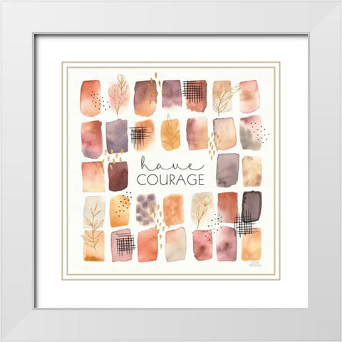 Desert Blooms V White Modern Wood Framed Art Print with Double Matting by Marshall, Laura