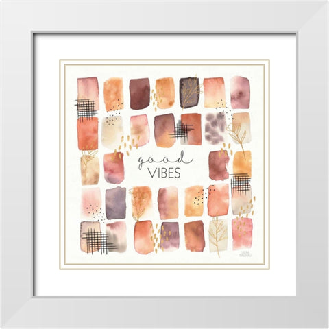 Desert Blooms VI White Modern Wood Framed Art Print with Double Matting by Marshall, Laura