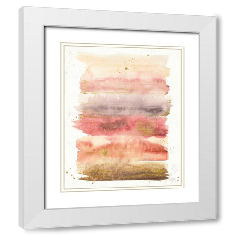 Desert Blooms Abstract I White Modern Wood Framed Art Print with Double Matting by Marshall, Laura