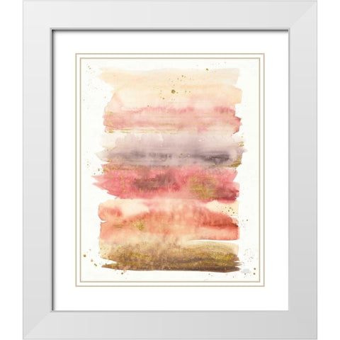 Desert Blooms Abstract I White Modern Wood Framed Art Print with Double Matting by Marshall, Laura