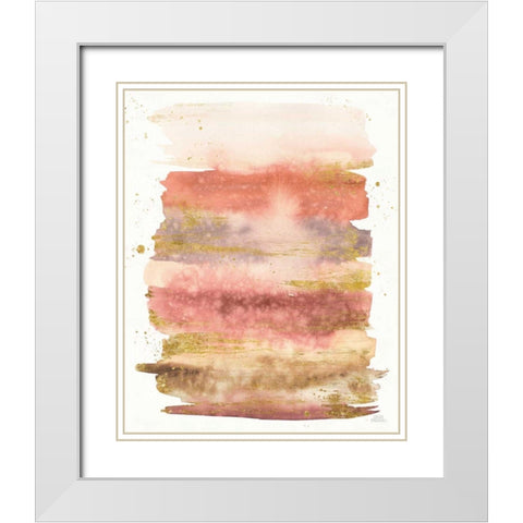 Desert Blooms Abstract II White Modern Wood Framed Art Print with Double Matting by Marshall, Laura