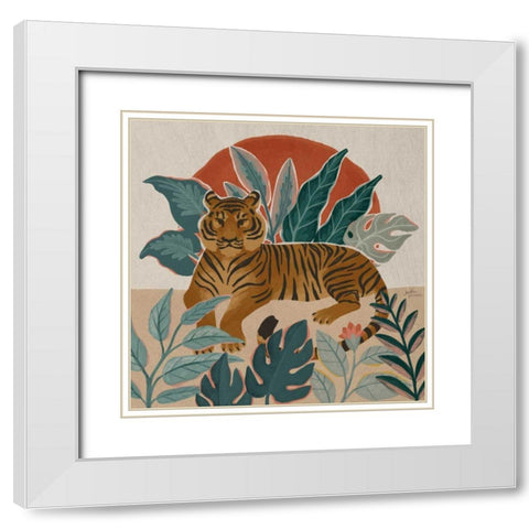 Big Cat Beauty III White Modern Wood Framed Art Print with Double Matting by Penner, Janelle
