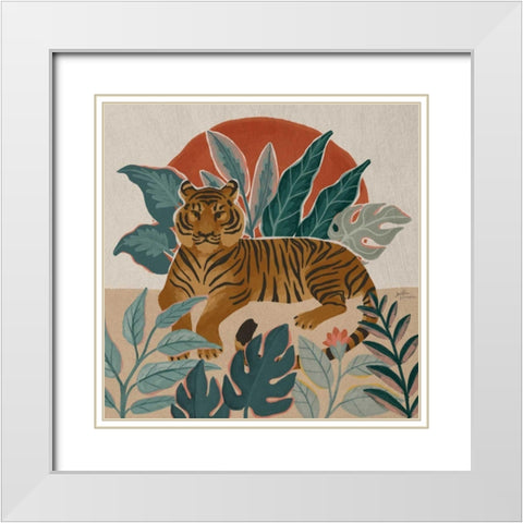 Big Cat Beauty III White Modern Wood Framed Art Print with Double Matting by Penner, Janelle