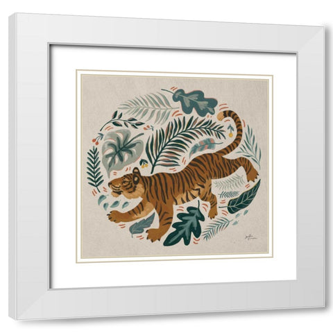 Big Cat Beauty VII White Modern Wood Framed Art Print with Double Matting by Penner, Janelle