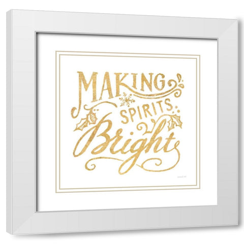 White and Bright Christmas I White Modern Wood Framed Art Print with Double Matting by Nai, Danhui