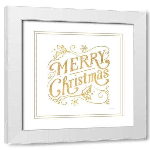 White and Bright Christmas IV White Modern Wood Framed Art Print with Double Matting by Nai, Danhui