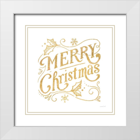 White and Bright Christmas IV White Modern Wood Framed Art Print with Double Matting by Nai, Danhui