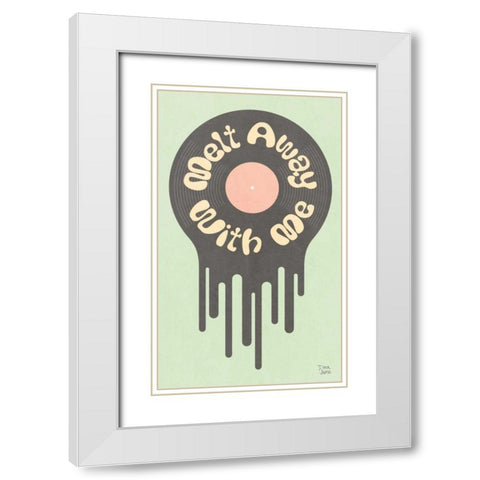 Melt Away with Me I White Modern Wood Framed Art Print with Double Matting by June, Dina