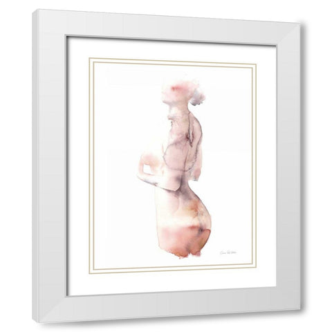 Solace II White Modern Wood Framed Art Print with Double Matting by Valle, Aimee Del