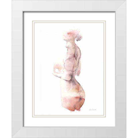 Solace II White Modern Wood Framed Art Print with Double Matting by Valle, Aimee Del