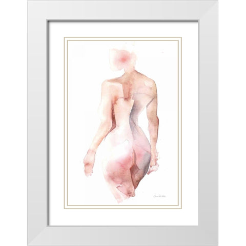 Solace III White Modern Wood Framed Art Print with Double Matting by Valle, Aimee Del