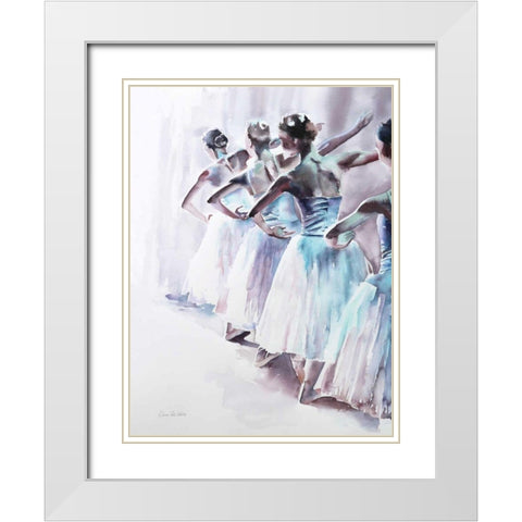 Ballet II White Modern Wood Framed Art Print with Double Matting by Valle, Aimee Del