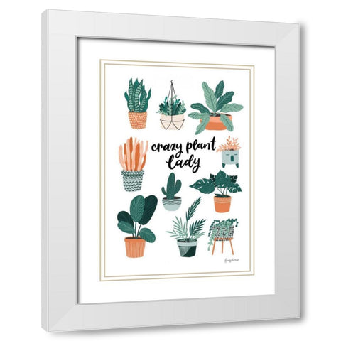 Plant Lady White Modern Wood Framed Art Print with Double Matting by Thorns, Becky