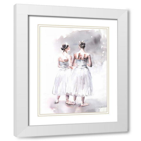 Ballet VII White Modern Wood Framed Art Print with Double Matting by Valle, Aimee Del