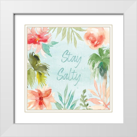 Surfs Up X White Modern Wood Framed Art Print with Double Matting by June, Dina