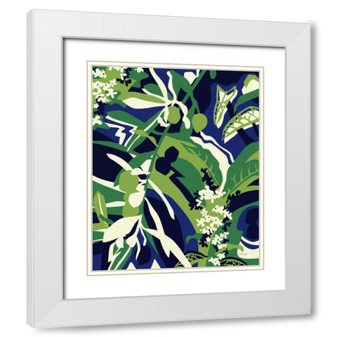 Olive Buds White Modern Wood Framed Art Print with Double Matting by Gallagher, Megan