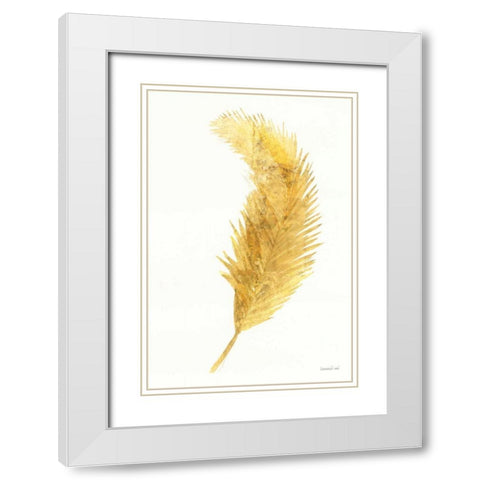 Palms of the Tropics IV Gold White Modern Wood Framed Art Print with Double Matting by Nai, Danhui