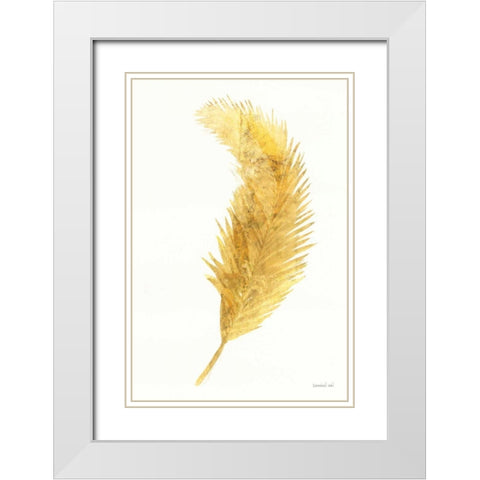 Palms of the Tropics IV Gold White Modern Wood Framed Art Print with Double Matting by Nai, Danhui