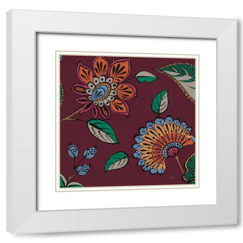 Garden Drawings III Wine White Modern Wood Framed Art Print with Double Matting by Pela