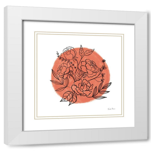 Black and White Botanical II Fiesta White Modern Wood Framed Art Print with Double Matting by Zaman, Farida