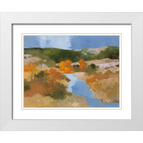 Autumn in the West White Modern Wood Framed Art Print with Double Matting by Purinton, Julia