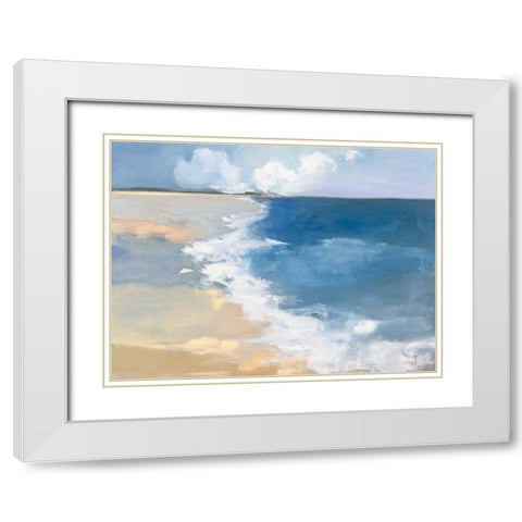 Open Shore White Modern Wood Framed Art Print with Double Matting by Purinton, Julia