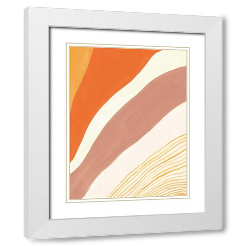 Retro Abstract IV Bright White Modern Wood Framed Art Print with Double Matting by Nai, Danhui