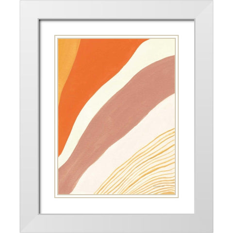 Retro Abstract IV Bright White Modern Wood Framed Art Print with Double Matting by Nai, Danhui