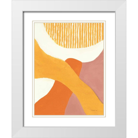 Retro Abstract VI Bright White Modern Wood Framed Art Print with Double Matting by Nai, Danhui