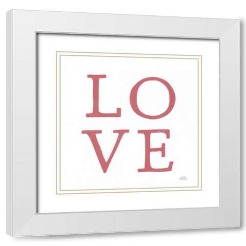 Love Letters VII No Flowers White Modern Wood Framed Art Print with Double Matting by Marshall, Laura
