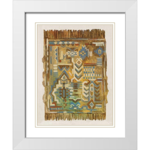 Global Fragments I White Modern Wood Framed Art Print with Double Matting by Vassileva, Silvia