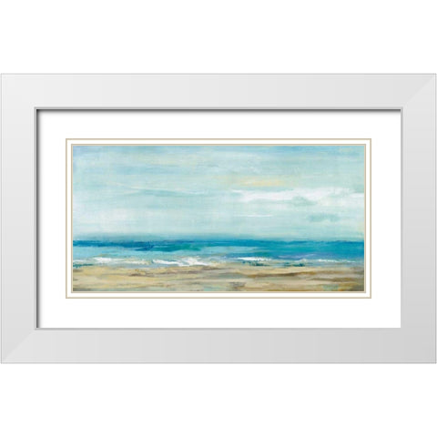 Sea Coast White Modern Wood Framed Art Print with Double Matting by Vassileva, Silvia