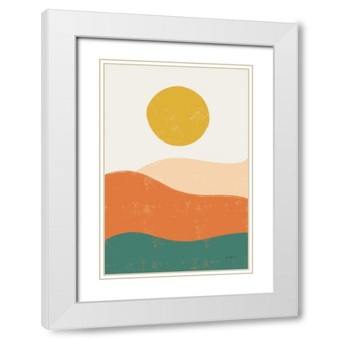 Sun Chaser I White Modern Wood Framed Art Print with Double Matting by Thorns, Becky