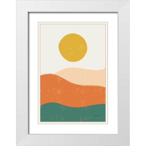 Sun Chaser I White Modern Wood Framed Art Print with Double Matting by Thorns, Becky