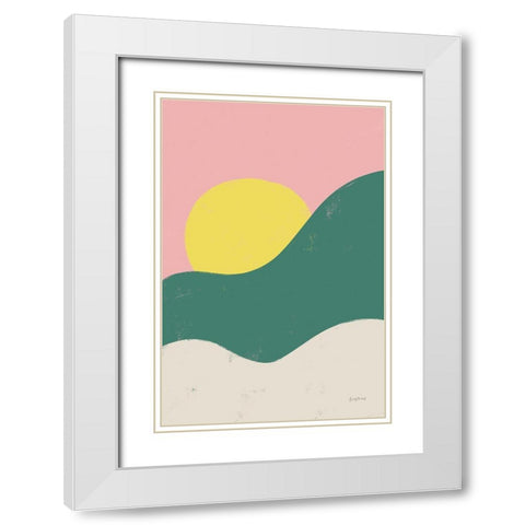 Sun Chaser II White Modern Wood Framed Art Print with Double Matting by Thorns, Becky