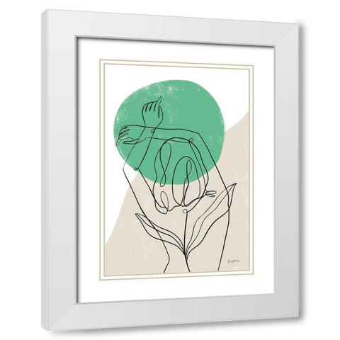 Planted IV White Modern Wood Framed Art Print with Double Matting by Thorns, Becky