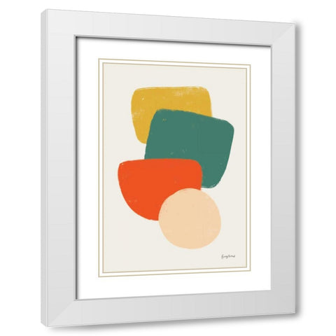 Eclectic II White Modern Wood Framed Art Print with Double Matting by Thorns, Becky