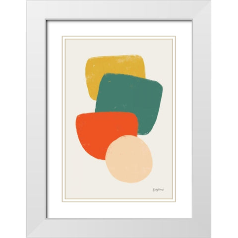 Eclectic II White Modern Wood Framed Art Print with Double Matting by Thorns, Becky