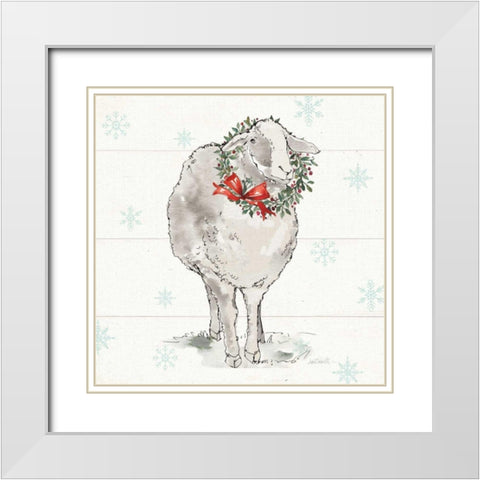 Modern Farmhouse XI Christmas Sq White Modern Wood Framed Art Print with Double Matting by Tavoletti, Anne