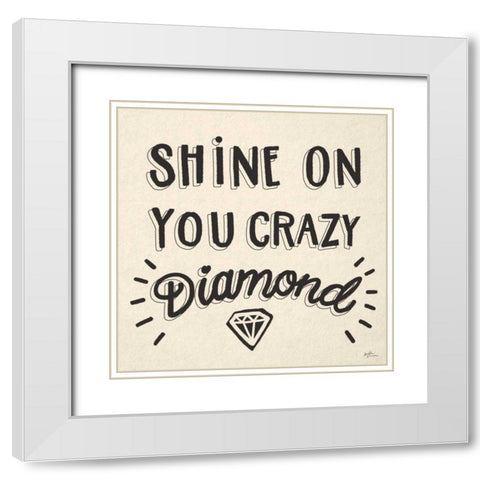 Shine On I Neutral White Modern Wood Framed Art Print with Double Matting by June, Dina
