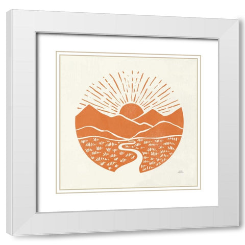 On the Horizon I White Modern Wood Framed Art Print with Double Matting by Marshall, Laura