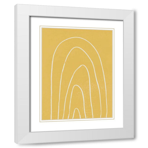 Rainbow Days II White Modern Wood Framed Art Print with Double Matting by Hershey, Moira