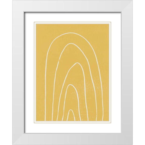 Rainbow Days II White Modern Wood Framed Art Print with Double Matting by Hershey, Moira