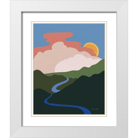 Hills and Valleys I White Modern Wood Framed Art Print with Double Matting by Miller, Sara Zieve