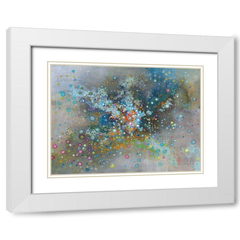 Andromeda White Modern Wood Framed Art Print with Double Matting by Nai, Danhui