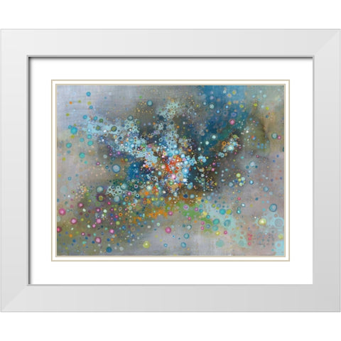 Andromeda White Modern Wood Framed Art Print with Double Matting by Nai, Danhui