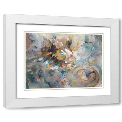 Gale White Modern Wood Framed Art Print with Double Matting by Nai, Danhui