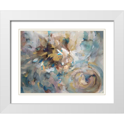 Gale White Modern Wood Framed Art Print with Double Matting by Nai, Danhui